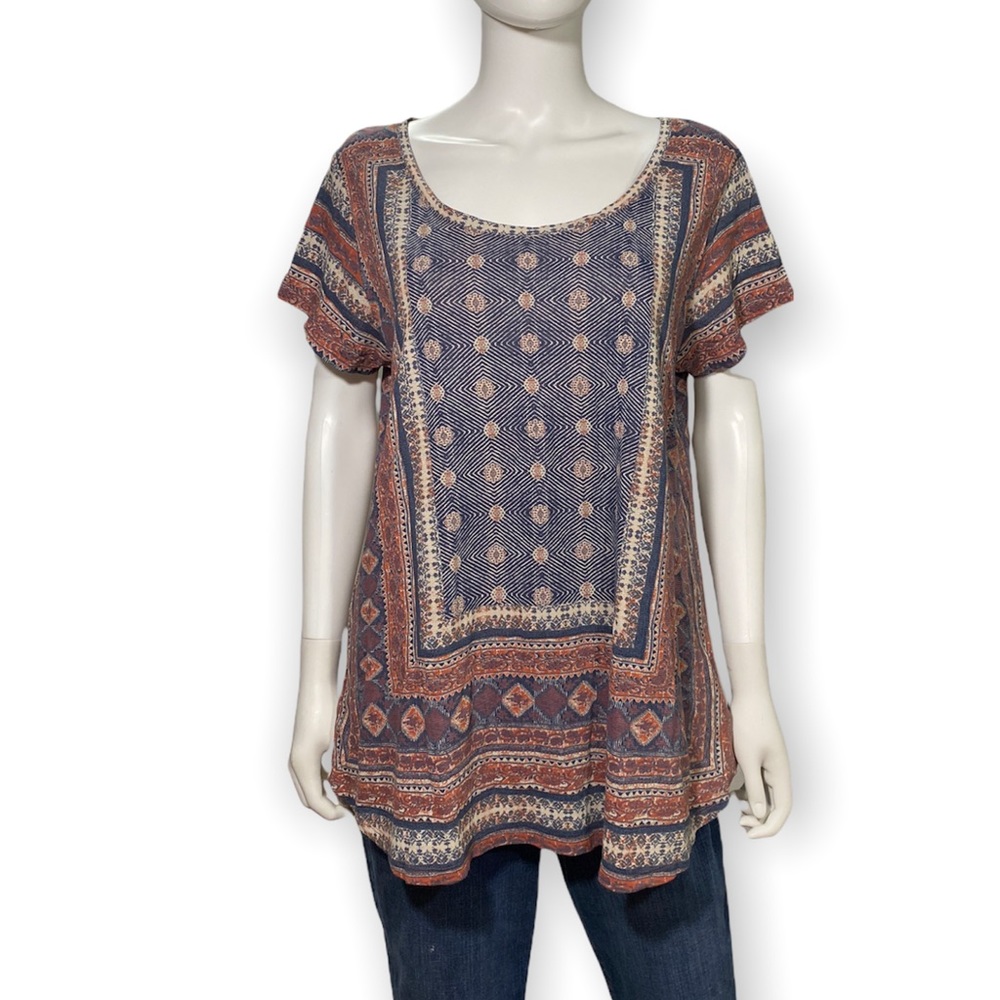 Lucky Brand 1X boho tee